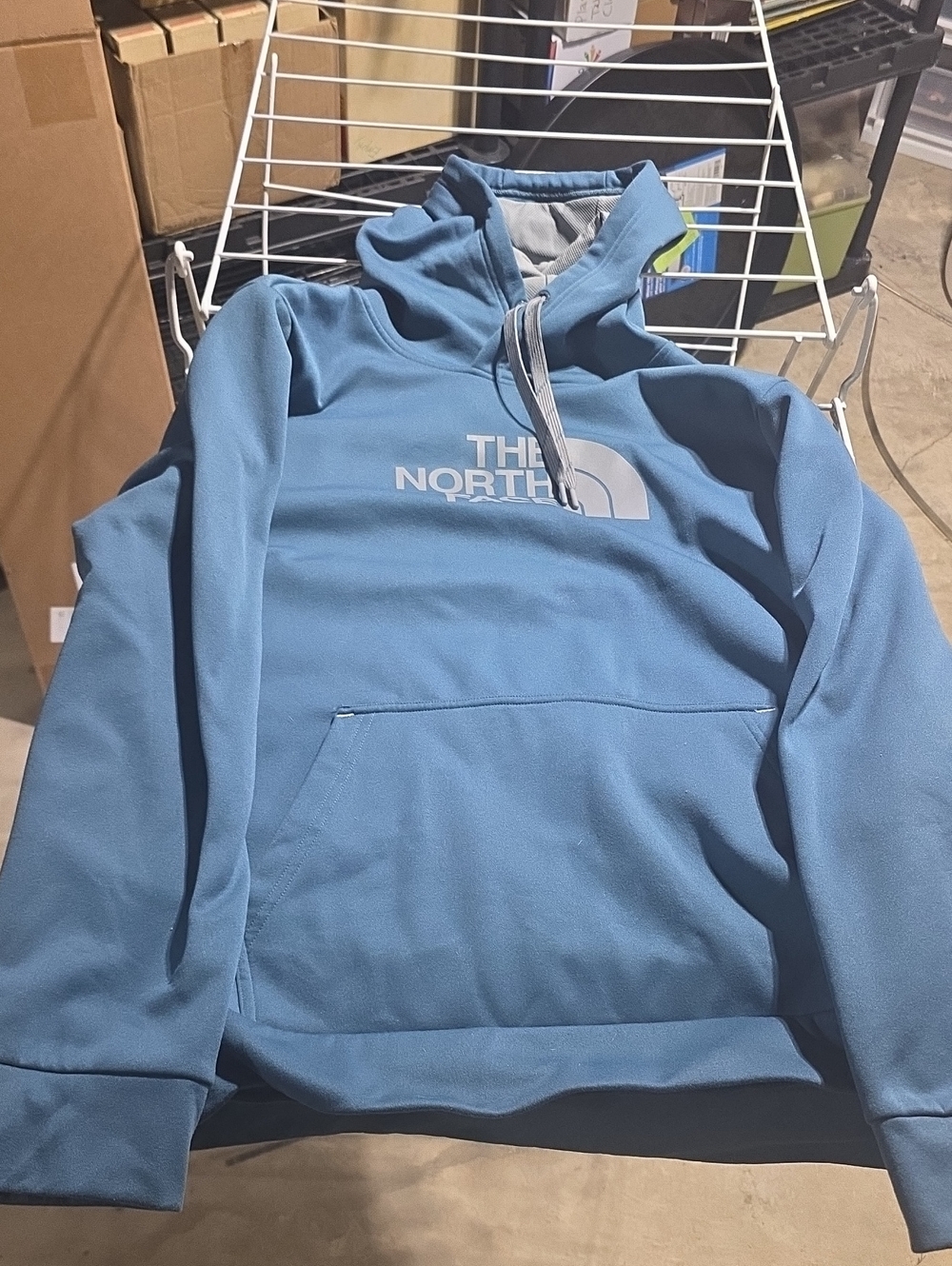 Mens North Face Blue Hoodie XXL